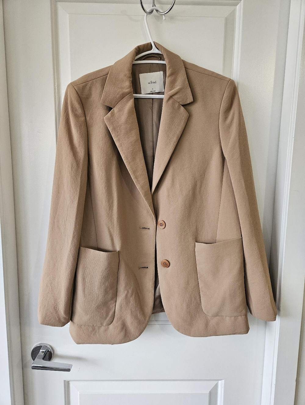 Aritzia Wilfred Content Blazer Heather Gold Camel Size Small